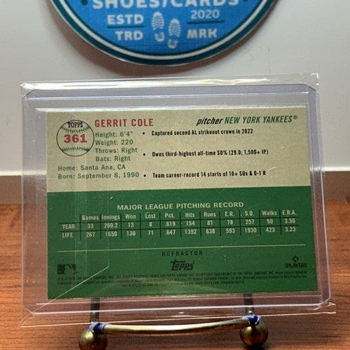 Gerrit Cole 2023 Topps Chrome Platinum Anniversary Silver Refractor Ya