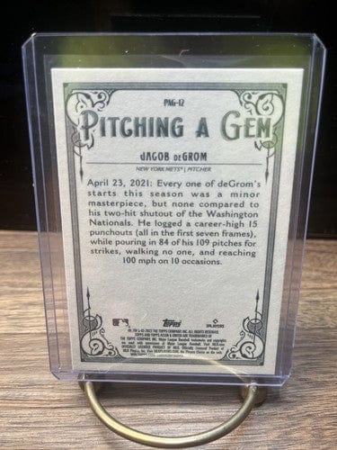 2022 Allen and Ginter Pitching A Gem #PAG-12 Jacob deGrom - New York