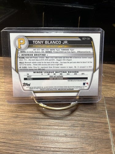 Tony Blanco Jr 2023 1st Bowman Chrome Prospect #BCP-134 Pittsburgh Pir