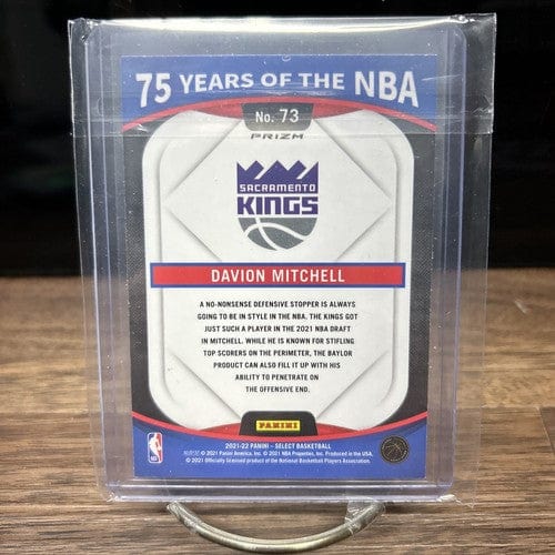 2021-22 Panini Select #73 DAVION MITCHELL - Holo Prizm 75 Years of the