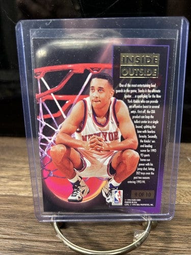 1993-94 Fleer Ultra Basketball Inside/Outside #9 John Starks New York