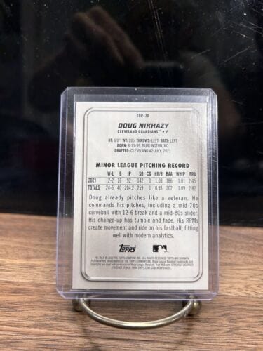 Doug Nikhazy 2022 Bowman Platinum Ice Foil Parallel Gurdians Bball car