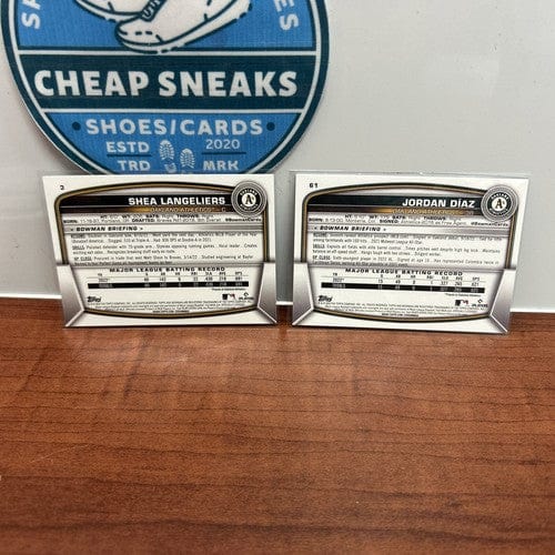 Oakland A’s Lot(6) 2023 Bowman Prospects Colby Thomas +Zack Gelof+4