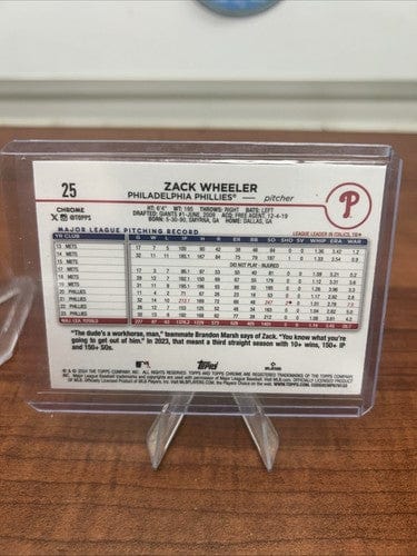 2024 Topps Chrome Logofractor Edition - #25 Zack Wheeler