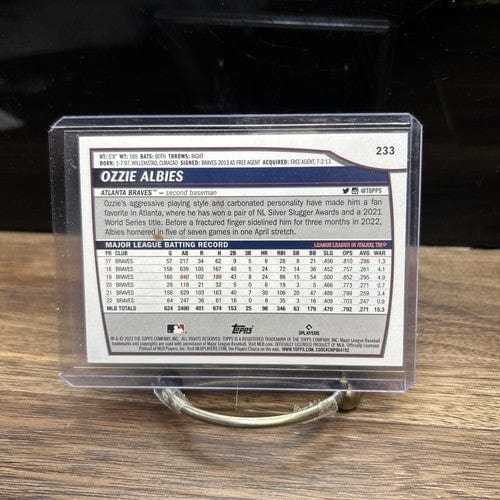 2023 Big League Base Uncommon Rainbow Foil #233 Ozzie Albies - Atlanta