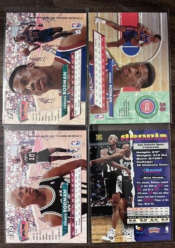 Dennis Rodman 4 Card Lot Pistons/Spurs 92-93 Fleer Ultra + 93/94 FU