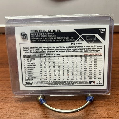 Fernando Tatis Jr. 2023 Topps Chrome Fuchsia/Pink Refractor #129 Padre