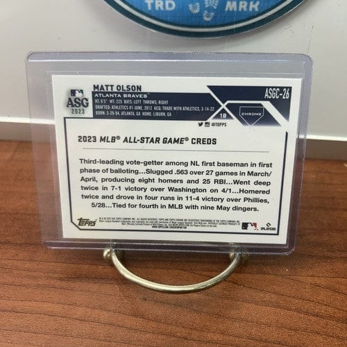 2023 Topps Chrome Matt Olson 2023 All Star #ASGC26 Atlanta Braves