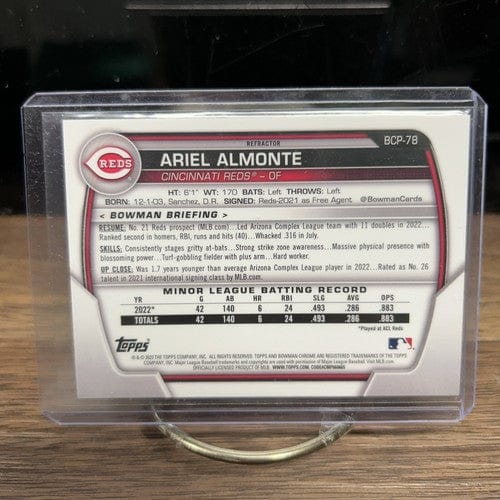 Ariel Almonte 2023 1st Bowman Chrome Green Lunar Refractor Cincinati R
