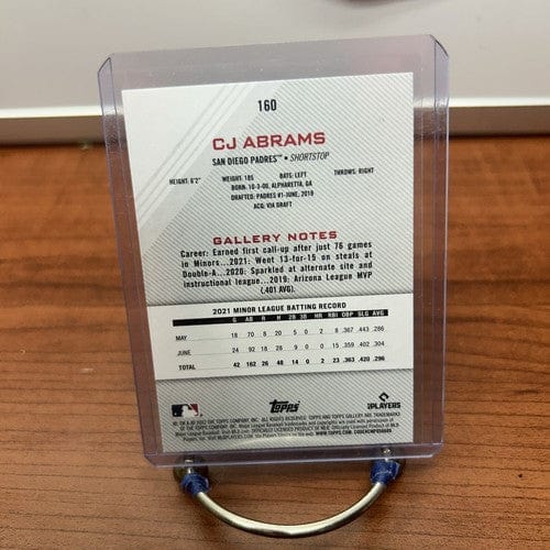 CJ Abrams RC 2022 Topps Gallery #160 San Diego Padres