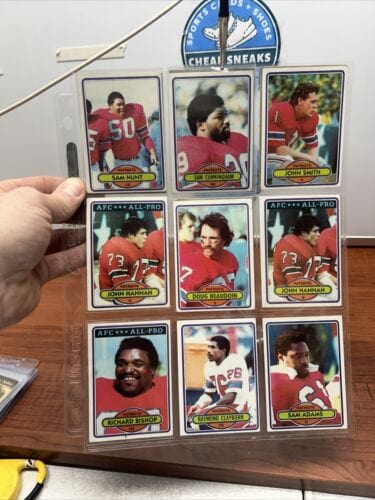 1980 New England Patroits Topps NFL 13 Cards EX Bishop,Hannah