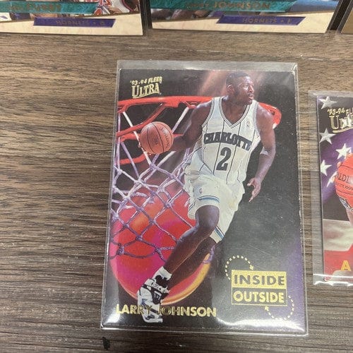 Charlotte Hornets 90’s 6 Card Lot A. Mourning RC,L . Johnson, D. Cur