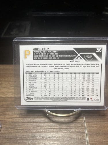 Oneil Cruz 2023 Topps Series 1 Future Stars RC Card #285 Pittsburgh Pi