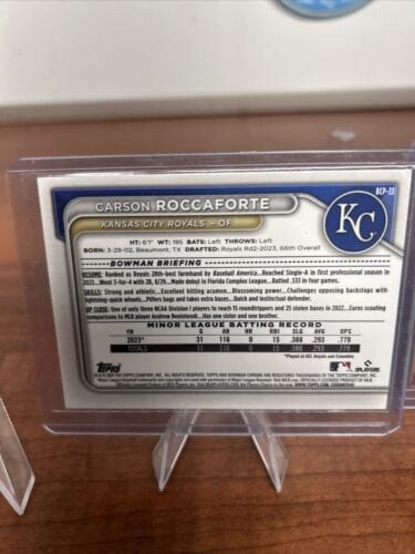Carson Roccaforte 2024 Bowman Chrome BCP-33 /Bowmans Topp 100 #86 BTP-