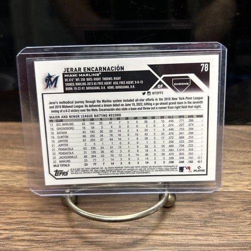 2023 Topps Chrome JERAR ENCARNACION Rookie Card #78 X-Fractor Miami Ma