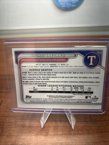 Thomas Ireland 2024 Bowman Chrome Green Auto Refractor #CPA-TI /99