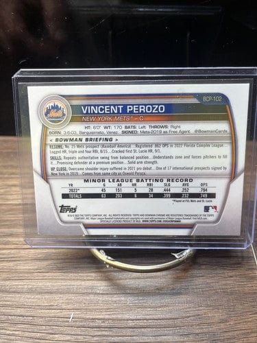 Vincent Perozo 2023 Bowman Chrome Prospects #BCP-102 1st Bowman New Y