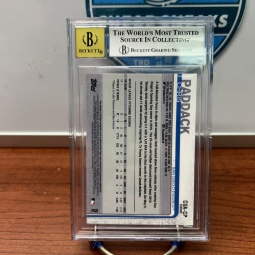 Chris Paddack 2019 Topps Chrome Update Refractor Auto Beckett 9 Mint 1