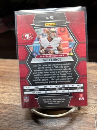 Trey Lance 2023 Panini Mosaic Silver #212 49ers / Dallas Cowboys