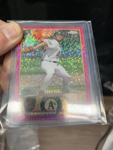 Ken Waldichuk Refractor Lot (2) 2023 Topps Chrome Logofractor+ Pink Sp