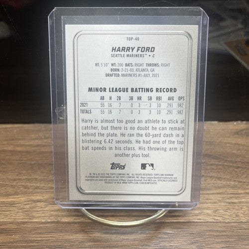 2022 Bowman Platinum Top Prospects #TOP-40 Ice Foil Harry Ford Seattle