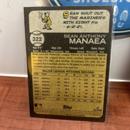 Sean Manaea Lot(2) Oakland A’s 2022 Topps Heitage +2022 Topps Series
