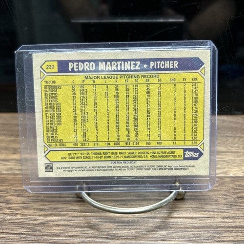 2022 Topps Archives - 1987 Topps Design #231 Pedro Martinez Boston Red