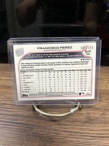 2022 Topps Chrome Rookie Aqua Wave Refractor 161/199 Francisco Perez #
