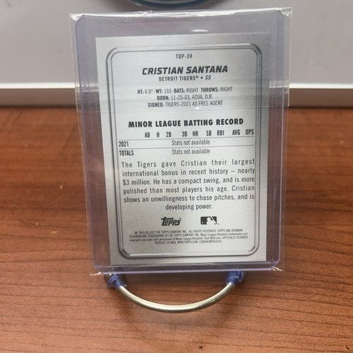 Lot(2)2022 Christian Santana Bowman Platinum Ice Foil Parel. +Base#TOP
