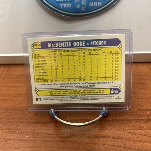 MacKenzie Gore RC 2022 Update 1987 Topps Design #87TBU-38 - San Diego