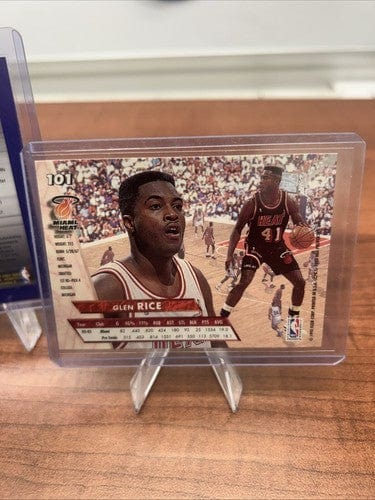 Glen Rice 1994-95 Finest Collegiate Best With Coating #256 MIA Heat +