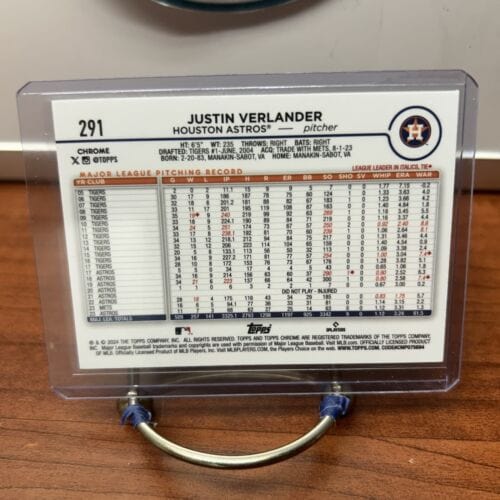 Topps Chrome Pink Foil 220/350 Justin Verlander