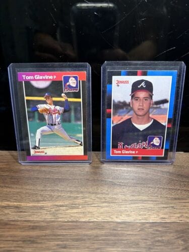 Tom Glavine HOF Atlanta Braves Lot(2) 1988 Donruss RC#644, 1989 Donrus