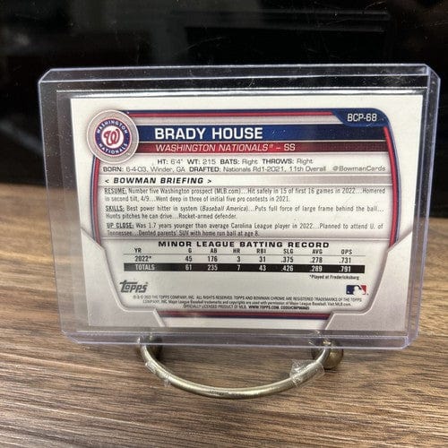 Brady House #9/99 ⬅️(JERSEY #)2023 Bowman Chrome GREEN Grass Wash
