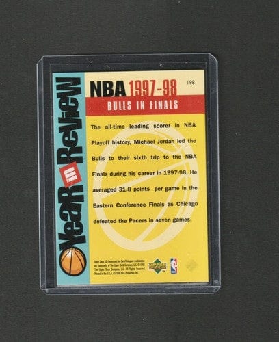 Michael Jordan 1998 Upper Deck #198 Year In Review Insert Chicago Bull