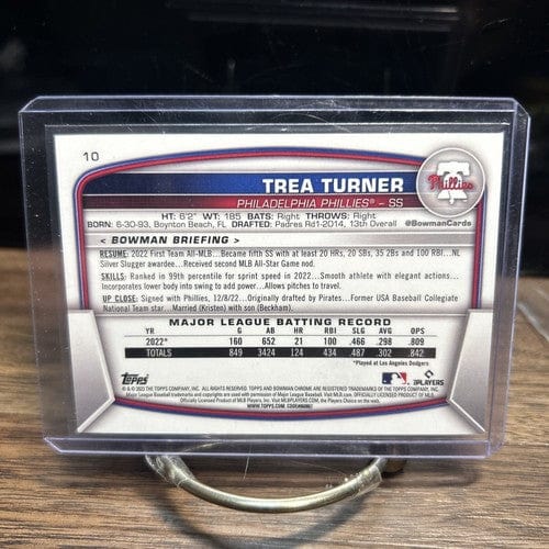 2023 Bowman Chrome Mega Box Trea Turner Mojo Refractor Philadelphia Ph
