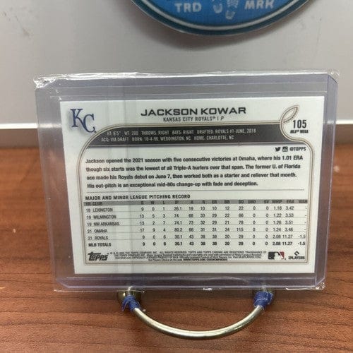 JACKSON KOWAR 2022 TOPPS CHROME LOGOFRACTOR #105 ROOKIE BASE REFRACTOR