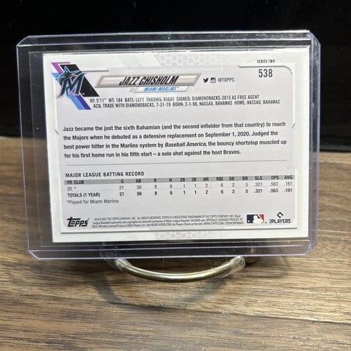 Jazz Chisholm (RC) 2021 Topps Series 2 Rookie Card RC #538 Miami Marli