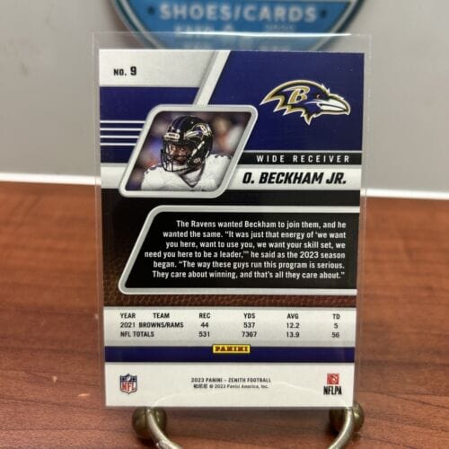 Odell Beckham Jr. 2023 Panini Zenith Football Card #9 Baltimore Ravens