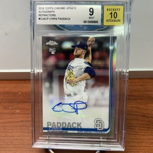 Chris Paddack 2019 Topps Chrome Update Refractor Auto Beckett 9 Mint 1