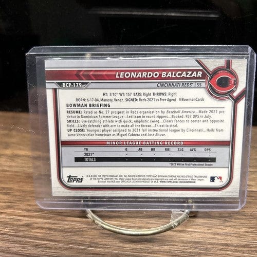 Leonardo Balcazar 2022 Bowman Chrome Mega Box Refractors Cincinnati Re