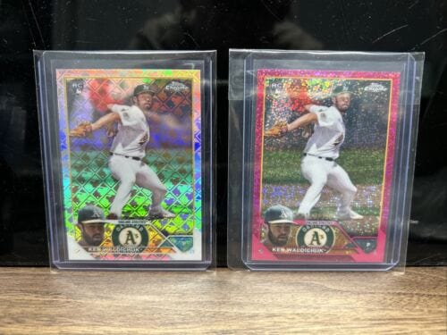 Ken Waldichuk Refractor Lot (2) 2023 Topps Chrome Logofractor+ Pink Sp