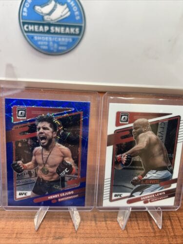2022 Panini Donruss Optic UFC Blue Prizm Henry Cejudo, Derrick Lewis,