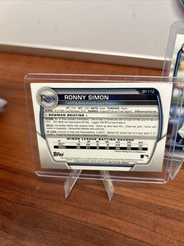 Ronny Simon 2023 Bowman 1st Prospect Base Card( X4) BP-145 + Curtis M