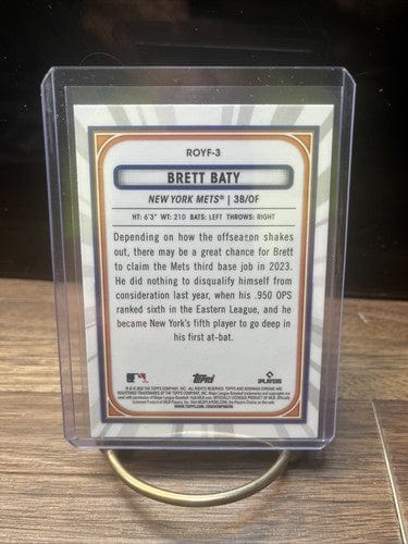 2023 Bowman Chrome Brett Baty Rookie of the Year Favorites Insert #RO