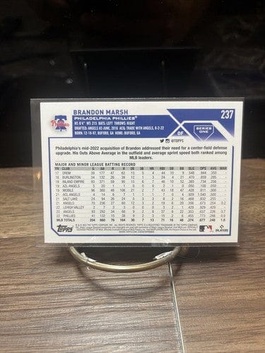 2023 Topps Series 1 Future Stars Brandon Marsh #237 Phillies Card