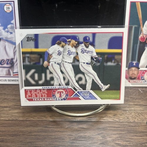 Texas Rangers 3 Card Lot Marcus Semiannual, Nathaniel Lowe, Team Card