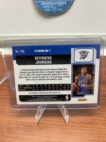 2023-24 Panini Contenders KEYONTAE JOHNSON Playoff Ticket Auto RC 93/9
