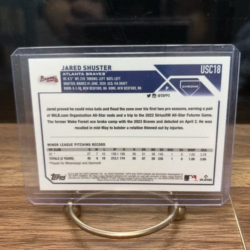 2023 Topps Chrome Update RC JARED SHUSTER Prism Refractor USC18 Atlant