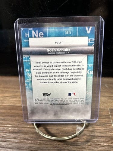 2023 Bowman Platinum Precious Elements #PE-25 Noah Schultz Chicago Whi